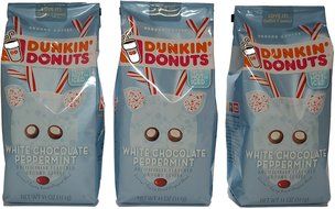 Dunkin Donuts White Chocolate Peppermint, 11 Oz Bag (Pack of 3) N2