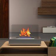 Moda Flame Vigo Ventless Table Top Ethanol Fireplace in Black N13