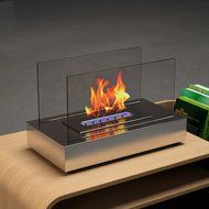Moda Flame Vigo Ventless Table Top Ethanol Fireplace in Black N14