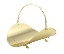Uniflame 19 Inch Polished Brass Woodbasket