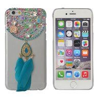 HTC Desire 626 Case,Yaheeda 3D Pearls Sparkle Plume Feather Chain Fashion Bling PC Hard Case for HTC Desire 626 N7