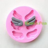 Mom&amp;pea 0628 Wings Shaped Silicone Mould for Fondant Cake Sugar Paste Cake Decoration 3d Cake Toppers Mold 8.6... N3