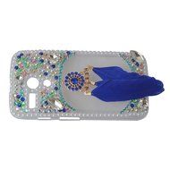 HTC Desire 626 Case,Yaheeda 3D Pearls Sparkle Plume Feather Chain Fashion Bling PC Hard Case for HTC Desire 626 N13