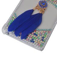HTC Desire 626 Case,Yaheeda 3D Pearls Sparkle Plume Feather Chain Fashion Bling PC Hard Case for HTC Desire 626 N14