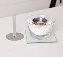 Designer's All Season Table Top Ethanol Fireplace, Both Indoor and Outdoor Use (Glass Bowl)