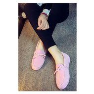 KAKA(TM) Girl Women Spring Autumn Causal Round Toe Shoes Slip-On Flat Black 37 N3