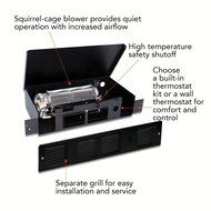 Cadet UC102W Perfectoe 1000-Watt 240V toekick heater, white N2