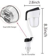 [ 2 in 1 ] HAHAone Ultrasonic Car Air Humidifier and Aromatherapy Essential Oil Diffuser with Dual USB ( Black ) N3