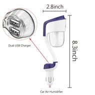 [ 2 in 1 ] HAHAone Ultrasonic Car Air Humidifier and Aromatherapy Essential Oil Diffuser with Dual USB ( Black ) N4