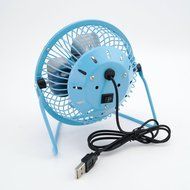 Elecbrain&reg; USB Desk Fan Mini Personal Fan Metal Design with ON/OFF Switch USB Powered for Home and Office, 4&quot;...