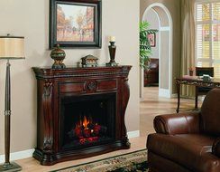 ClassicFlame 33WM881-C232 Lexington Wall Fireplace Mantel, Empire Cherry (Electric Fireplace sold separately)