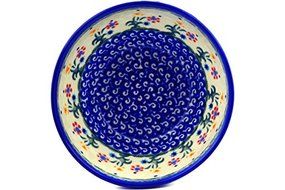 Polmedia Polish Pottery 6-inch Stoneware Bowl H0408C Hand Painted from Cer-Maz in Boleslawiec Poland. Shape S188C... N4