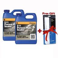 Miracle Sealants 511 Porous Plus Penetrating Sealer 64 Oz. Penetrating Sealer (2 Quarts) + Free Mira Brush Applicator...