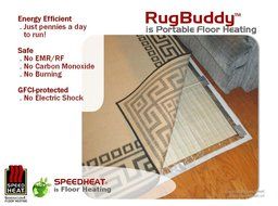 RugbuddyTM 165w Under Rug Space Heater, 3' X 5'