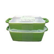 Home Essentials White Essential Mini Set OF 2 Green Baker