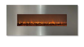 Modern Flames CLX-2 Series Electric Fireplace with Black Stainless Steel Front, 144-Inch N2