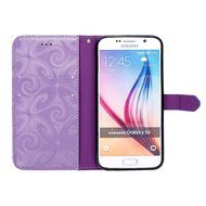 Galaxy S6 Case,Galaxy S6 Wallet Case, PHEZEN Bling Liquid Glitter Love Heart Floating 3D Hourglasses Luxury Pu... N8