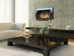 Anywhere Fireplace - Chelsea Model in Black - Wall Mount Bio-Ethanol Fireplace