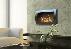Anywhere Fireplace - Chelsea Model in Black - Wall Mount Bio-Ethanol Fireplace N3