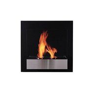 Bioflame Pure Wall Mounted 8,000 BTU Fireplace /w Brushed Stainless Steel Fascia N2