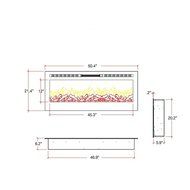 Gibson Living GL2050CY Sydney 50 Inch Crystal Recessed Wall Mounted Electric Fireplace