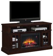 ClassicFlame 26MM1066-O128 Dakota TV Stand for TVs up to 65", Caramel Oak (Electric Fireplace Insert sold separately)