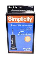 6-Pack Simplicity Genuine HiFlow HEPA Bags for: Freedom/Riccar Models #F3300, F3400, F3500, F3600, &amp; SF1