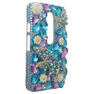 Spritech(TM) Bling Clear Phone Case For Motorola Moto G3/Moto G (3rd Gen),3D Handmade Blue Crystal Butterfly Small... N127