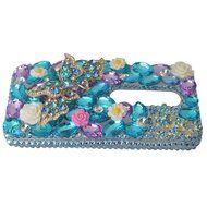 Spritech(TM) Bling Clear Phone Case For Motorola Moto G3/Moto G (3rd Gen),3D Handmade Blue Crystal Butterfly Small... N128