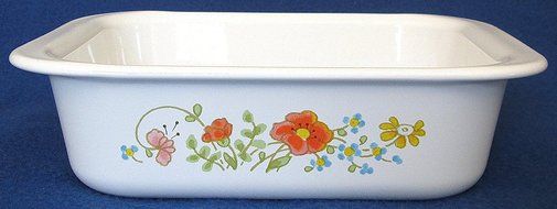 Corning Ware Floral MC-1-B Rectangular Casserole Baking Dish 7 X 5-1/2 X 2 N3