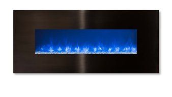 Modern Flames CLX-2 Series Electric Fireplace with Black Stainless Steel Front, 144-Inch N5