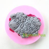 Mom&amp;pea 0619 Sheep Shaped Silicone Mould for Fondant Cake Sugar Paste Cake Decoration 3d Cake Toppers Mold 6.5... N3