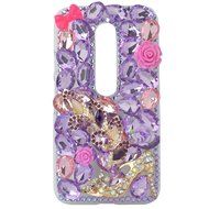Spritech(TM) Bling Clear Phone Case For Motorola Moto G3/Moto G (3rd Gen),3D Handmade Blue Crystal Butterfly Small... N132