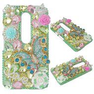 Spritech(TM) Bling Clear Phone Case For Motorola Moto G3/Moto G (3rd Gen),3D Handmade Blue Crystal Butterfly Small... N135