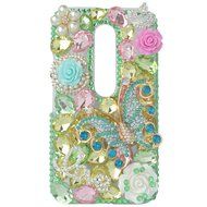 Spritech(TM) Bling Clear Phone Case For Motorola Moto G3/Moto G (3rd Gen),3D Handmade Blue Crystal Butterfly Small... N136