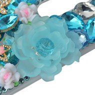 Spritech(TM) Bling Clear Phone Case For Motorola Moto G3/Moto G (3rd Gen),3D Handmade Blue Crystal Butterfly Small... N140