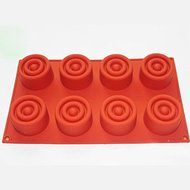 X-Haibei Roll Cake Chocolate Muffin Jello Cupcake Baking pan Silicone Soap Mold