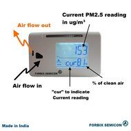 FORBIX SEMICON Pm 2.5 Air Quality Dust And Pollution Monitor For Homes White N3