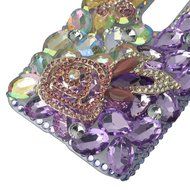 Spritech(TM) Bling Clear Phone Case For Motorola Moto G3/Moto G (3rd Gen),3D Handmade Blue Crystal Butterfly Small... N149