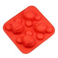 Wholeport Silicone Baking Cake Mold Mickey Mouse Mold 4 Cavities N3