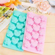 14 Pieces Bear Plum Blossom Silicone Cake Baking Mold Cake Pan Muffin Cups Handmade Soap Moulds Biscuit Chocolate... N7