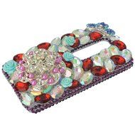Spritech(TM) Bling Clear Phone Case For Motorola Moto G3/Moto G (3rd Gen),3D Handmade Blue Crystal Butterfly Small... N154