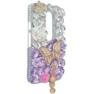 Spritech(TM) Bling Clear Phone Case For Motorola Moto G3/Moto G (3rd Gen),3D Handmade Blue Crystal Butterfly Small... N157