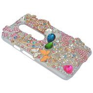Spritech(TM) Bling Clear Phone Case For Motorola Moto G3/Moto G (3rd Gen),3D Handmade Blue Crystal Butterfly Small... N158