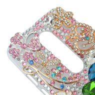 Spritech(TM) Bling Clear Phone Case For Motorola Moto G3/Moto G (3rd Gen),3D Handmade Blue Crystal Butterfly Small... N159