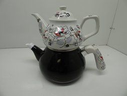 3 Pieces Tea Kettle Set-Family Size,Enamel,Stove Top, Fifth One. N5