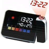 SYS Hot Projection Weather LCD Digital Alarm Clock, Backlight LED Color Display Projector Snooze Alarm Hours Clocks N4