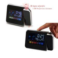 SYS Hot Projection Weather LCD Digital Alarm Clock, Backlight LED Color Display Projector Snooze Alarm Hours Clocks N5