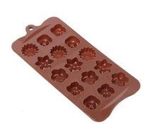Yingwei Candy Molds, Chocolate Molds, Silicone Molds, Soap Molds, Silicone Baking Molds with 5 style Flowers N2