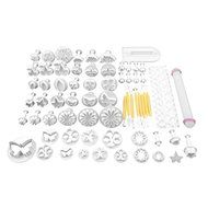 ACE 68Pcs Fondant Cakes Cookie Sugar Craft Decorating Plunger Flowers Modelling Tools Set DIY Cake Cutters Molds N2